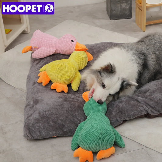 HOOPET Dog Sleeping Toy Duck Chew Sounding Toy for Small Medium Large Dogs Outdoor Interactive Pet Training Toy Dog Accessories